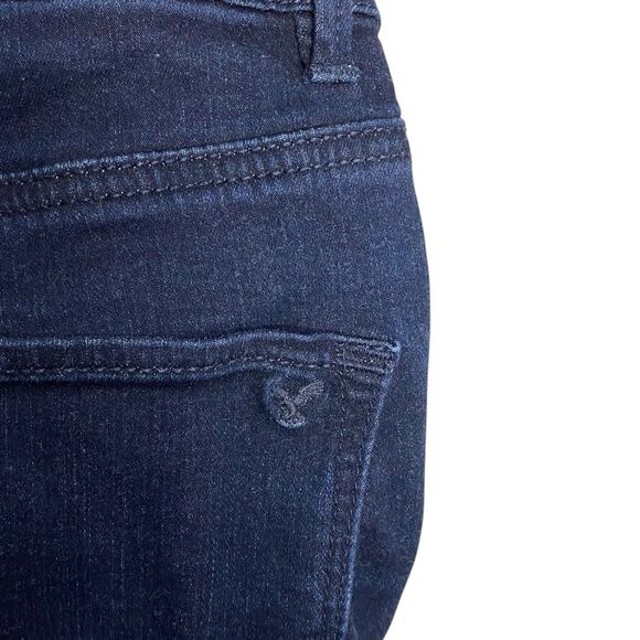 American Eagle Jean Shorts Womens 6 (26" Waist) Sky High Shortie Stretch Dark - Picture 5 of 8